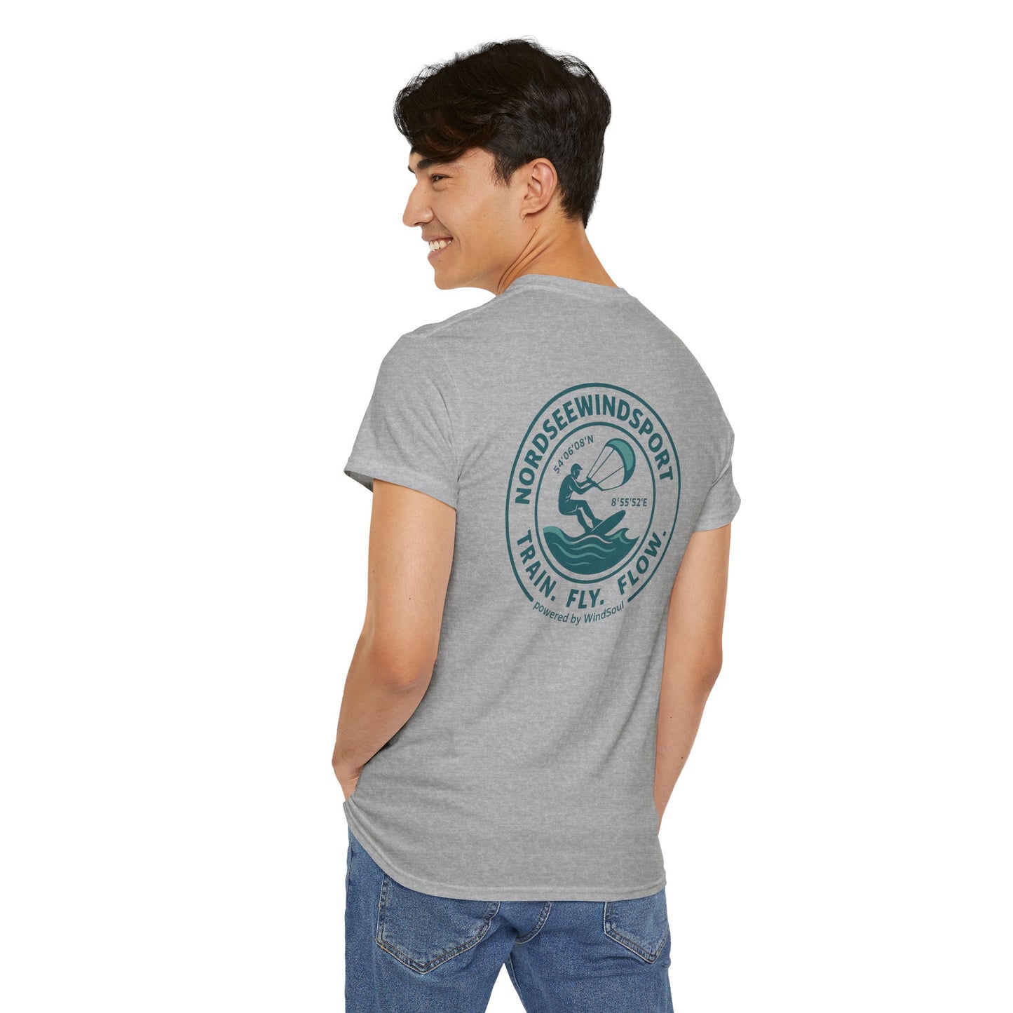 Unisex Heavy Cotton Tee – NordseeWindSport Edition - Perfect for Beach Lovers, Outdoor Adventures, Water Sports, Gift for Surfers, Summer Vibes