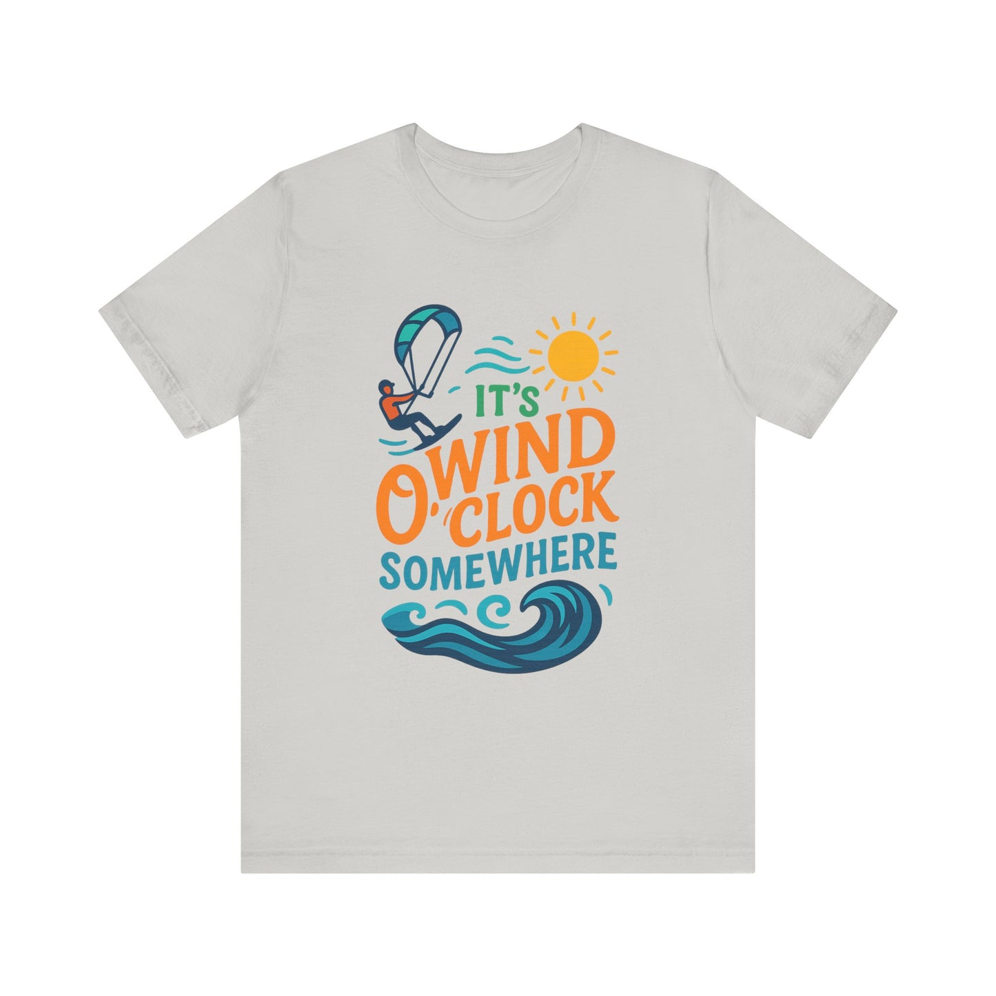 Kitesurf T-Shirt – „It’s Wind O’Clock Somewhere“ | WindSoul Surf Shirt für Wind-Liebhaber