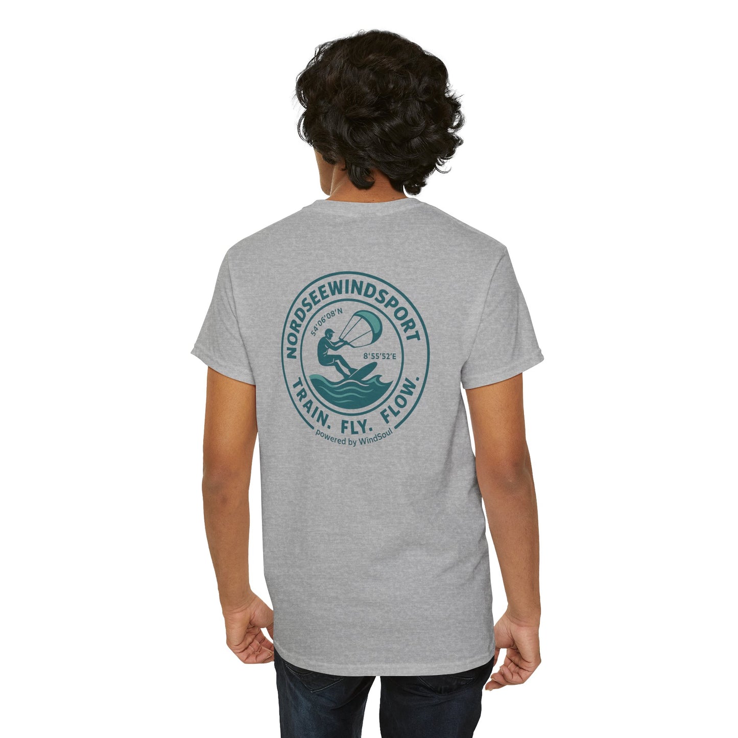 Unisex Heavy Cotton Tee – NordseeWindSport Edition - Perfect for Beach Lovers, Outdoor Adventures, Water Sports, Gift for Surfers, Summer Vibes