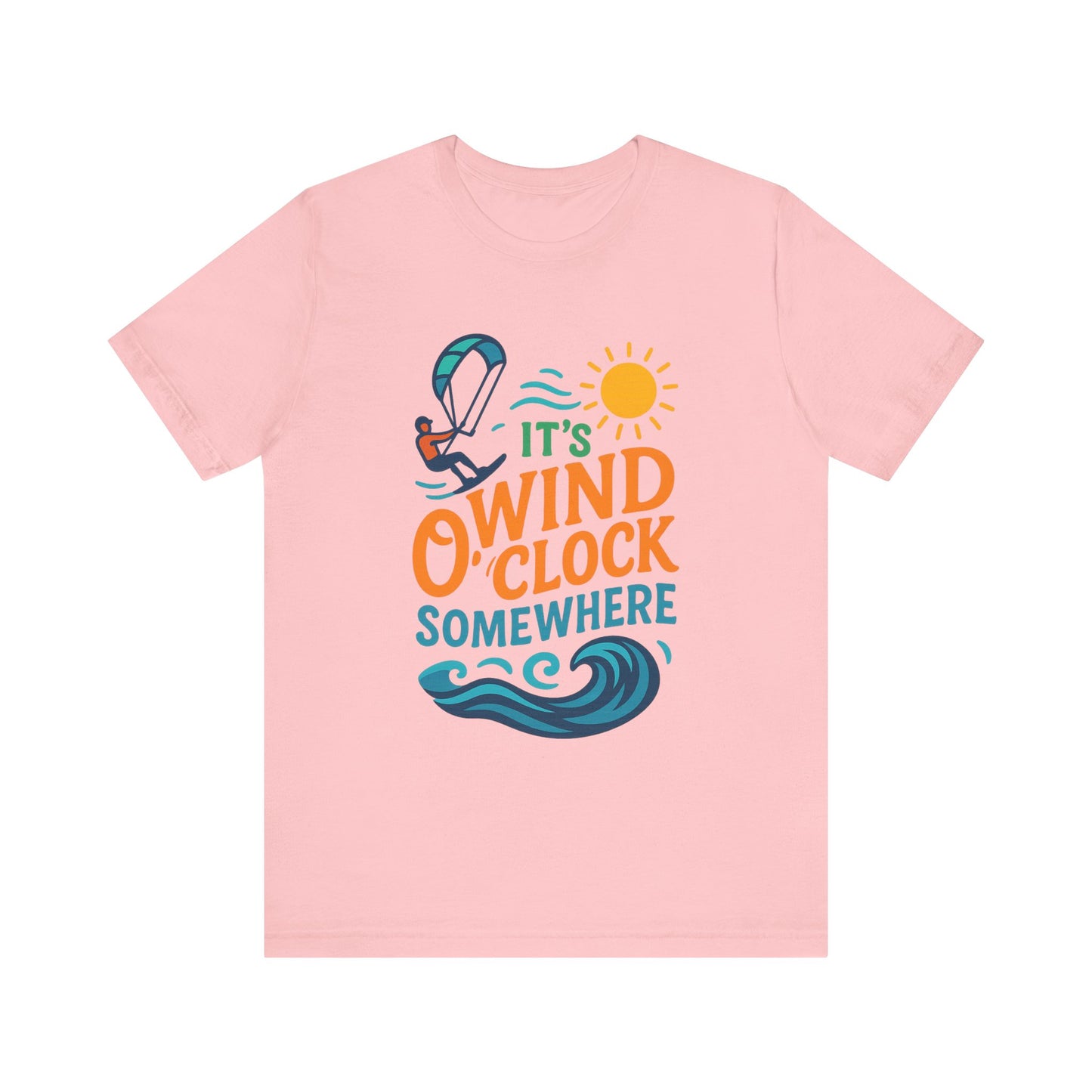 Kitesurf T-Shirt – „It’s Wind O’Clock Somewhere“ | WindSoul Surf Shirt für Wind-Liebhaber