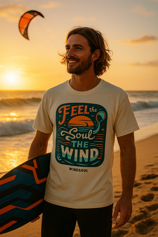Feel the Soul, Ride the Wind - WindSoul Kitesurf T-Shirts
